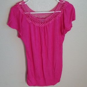 Fushia Maternity Top